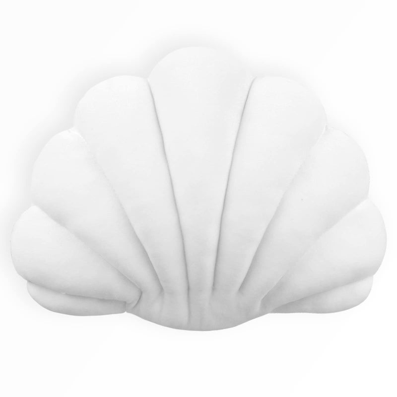 Yi-gog Seashell Pillow Sea Shaped Decorative Princess Throw Pillow 3D Velvet Soft Ocean Cute Throw Pillows for Bed Couch Chair Sofa Room 13.4 X 9.8 inch - Image 1